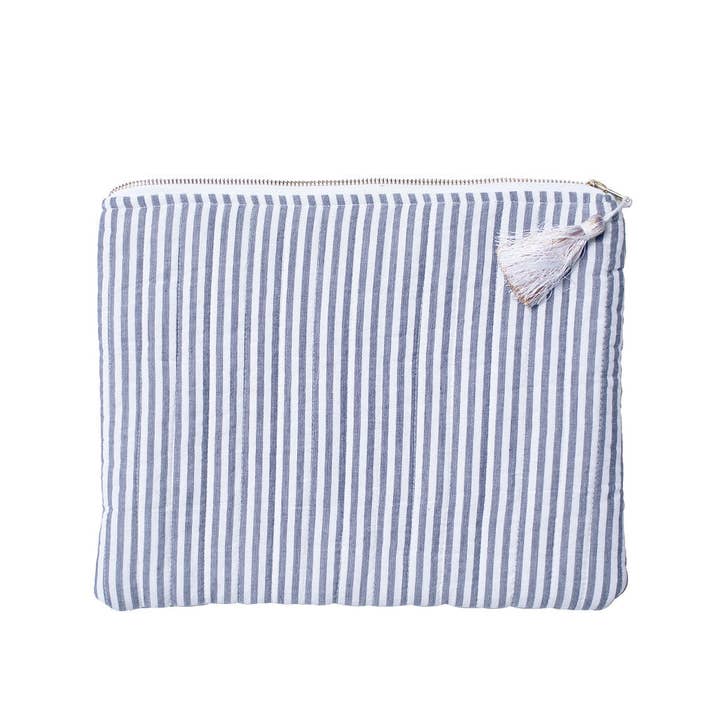 Linen pouch | Harbor Island stripe for wholesale by Louelle.