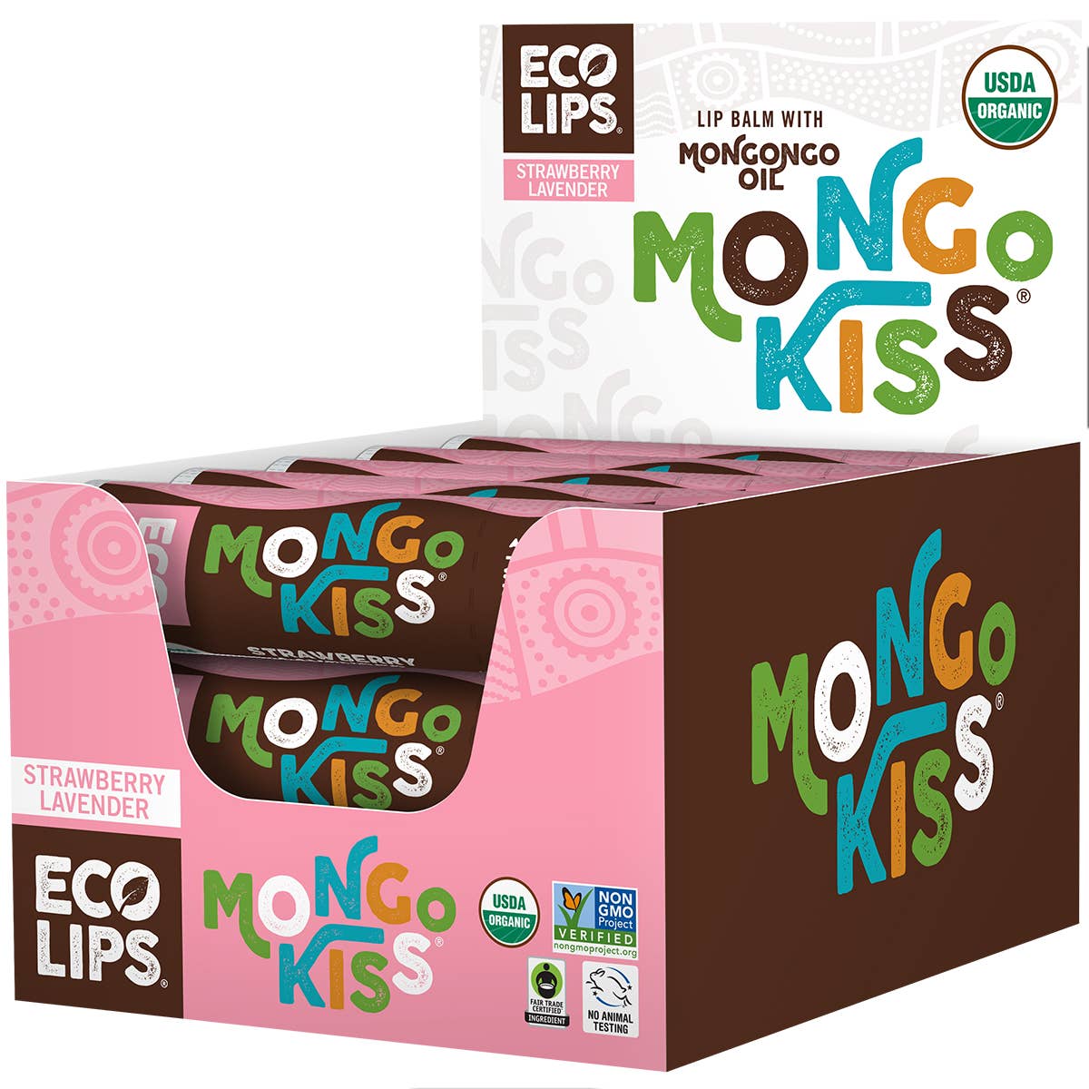 Eco Lips & Bug Soother - Wholesale Lip Balm - Mongo Kiss Lip Balm 15-count display2