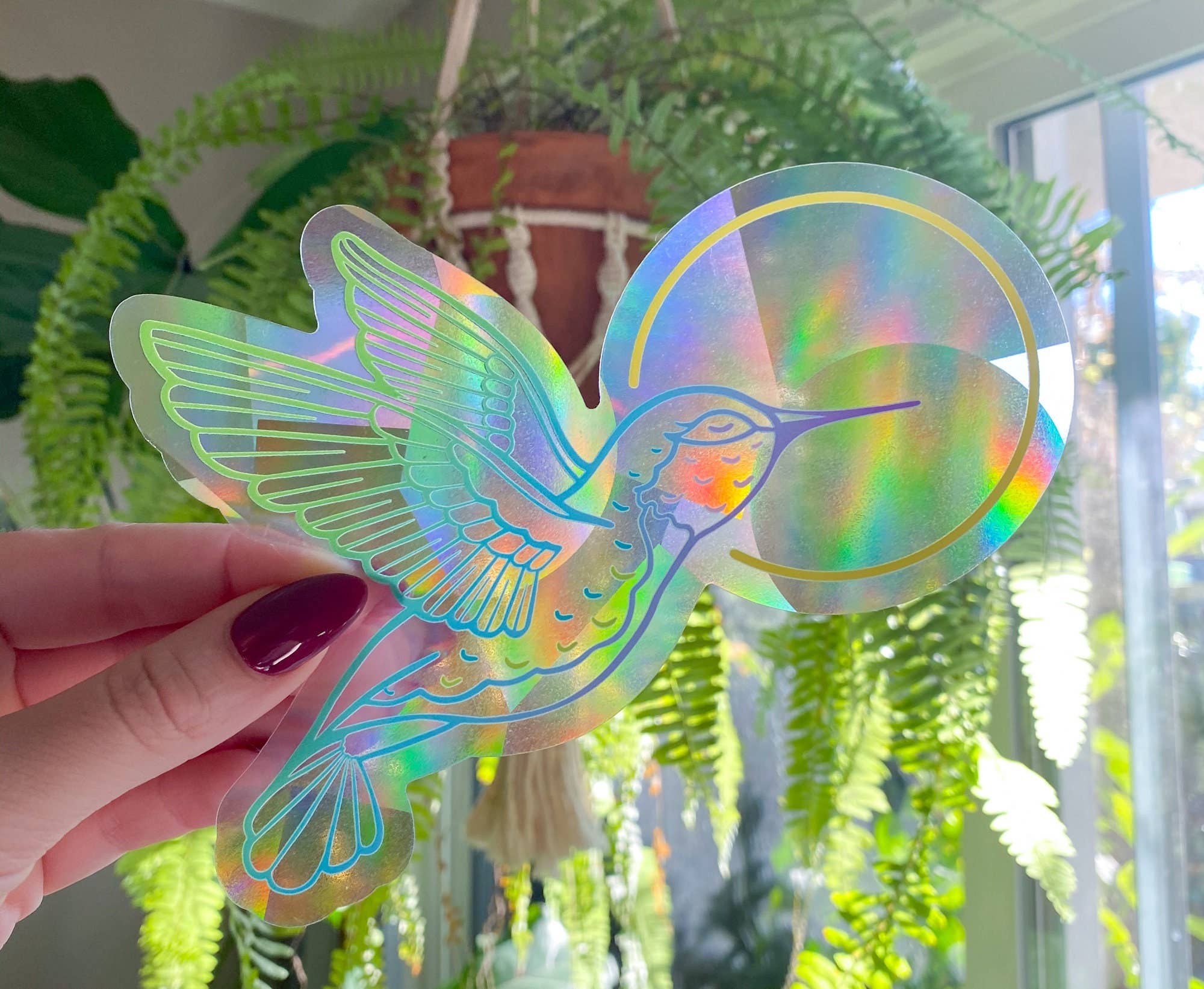 Chelzart - Wholesale Suncatcher - Hummingbird Rainbow Suncatcher | Colorful Window Decal 5