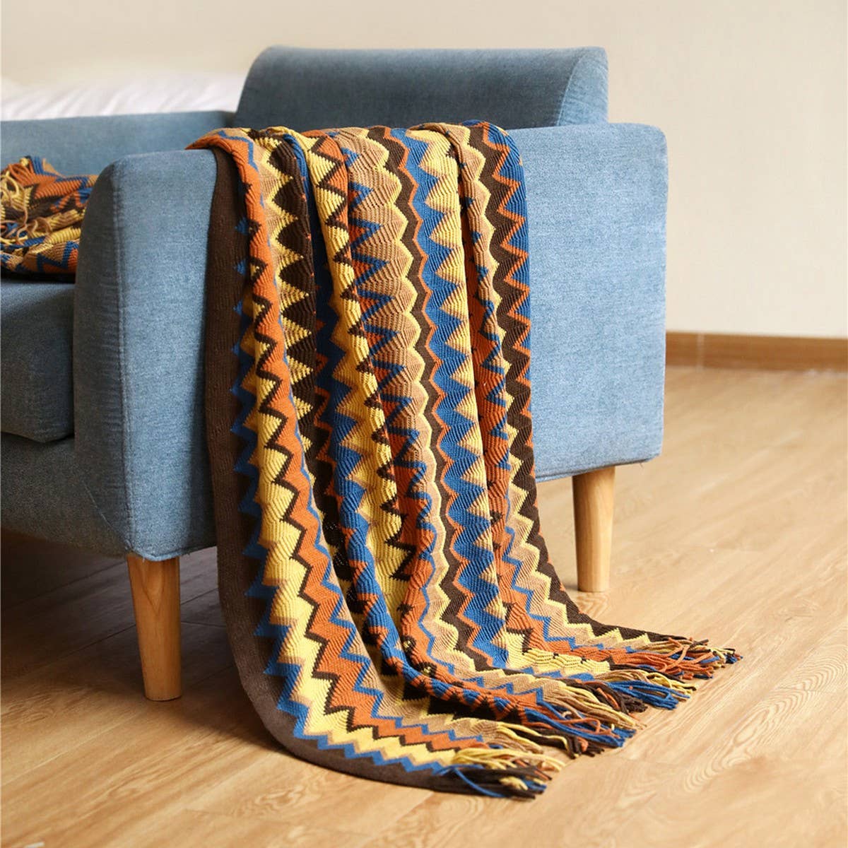 ACCITY - Wholesale Throw Blanket - KNITTED STRIPED SOFA BLANKET BLANKET_CWMM01858