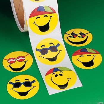 Fun Express – wholesale Sticker – Child & baby – GOOFY SMILE FACE STICKERS(100PC)0