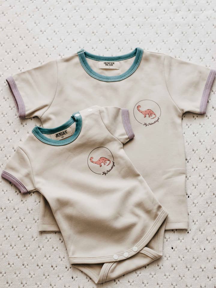 Tiny Paleontologist Bodysuit/Tee - Bright for wholesale by Bencer & Hazelnut