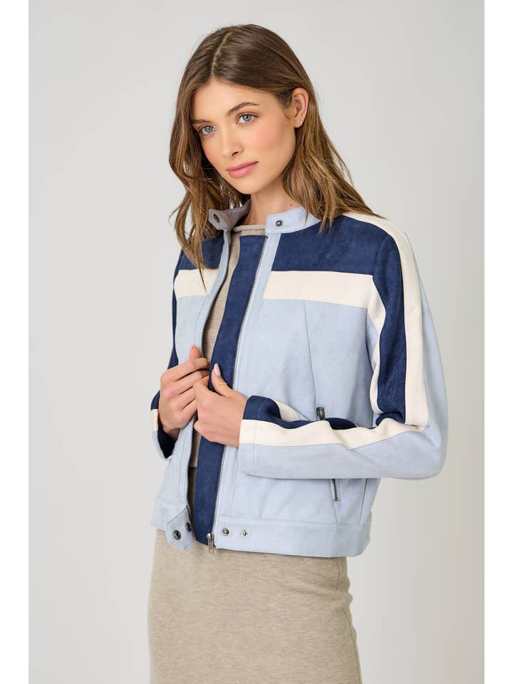Mystree – wholesale Jacket – Women's – 60861 Color Blocked Moto Jacket18