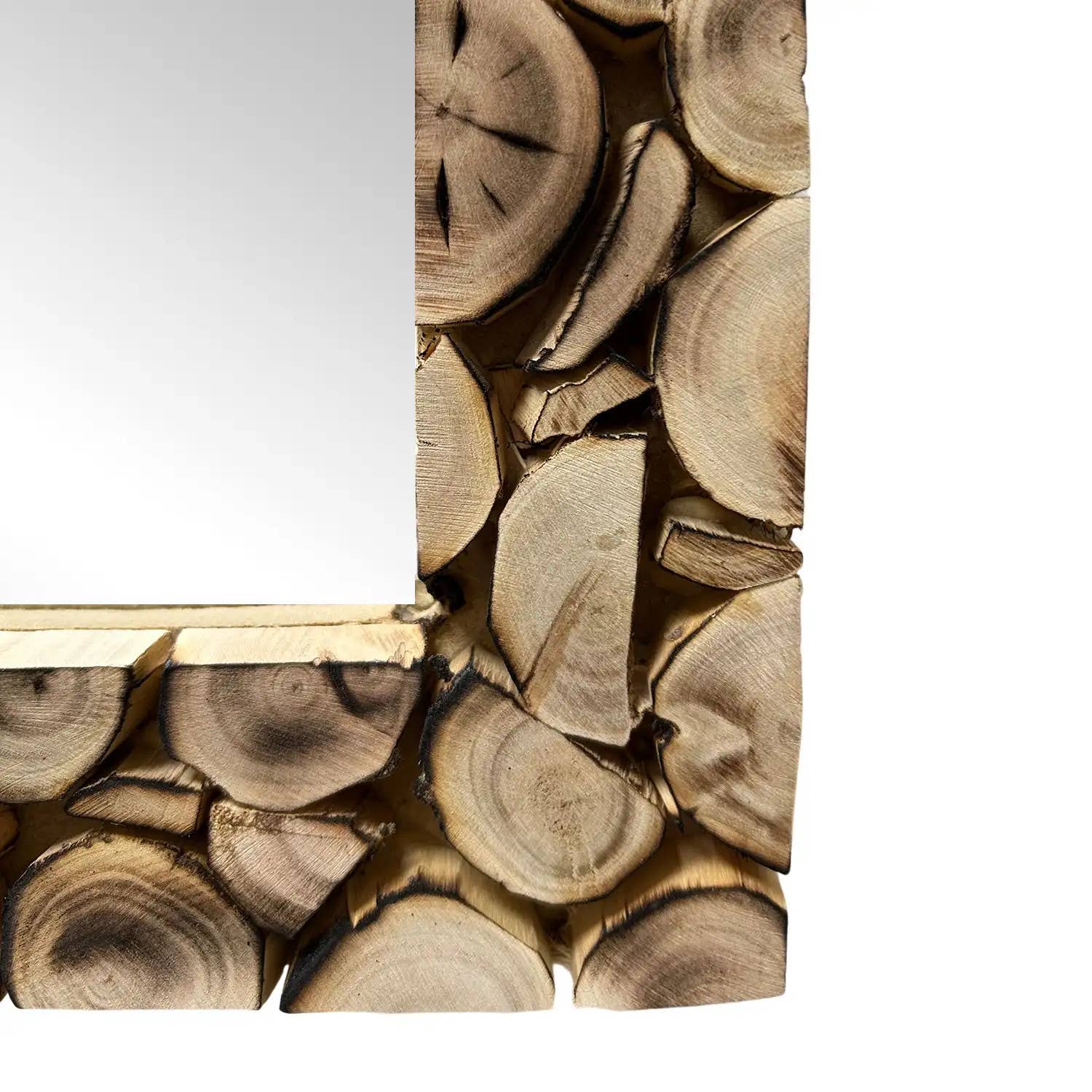 Etnico del Mondo - Wholesale Wall Mirror - Rustic Moroccan Mirror in Natural Handcrafted Wood#14