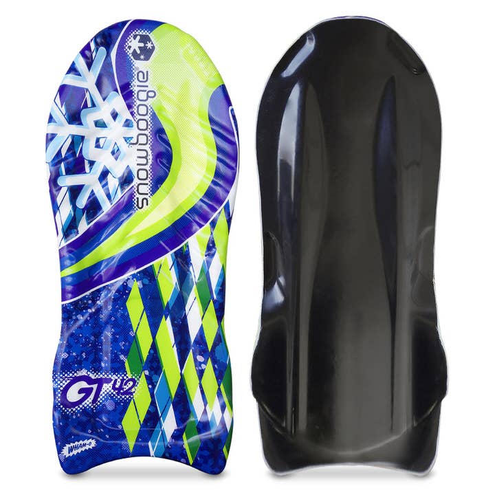 Wham-O Snowboogie 42-inch Single Rider Snow Sled for Kids Adults - Blue/Yellow for wholesale by Sixale