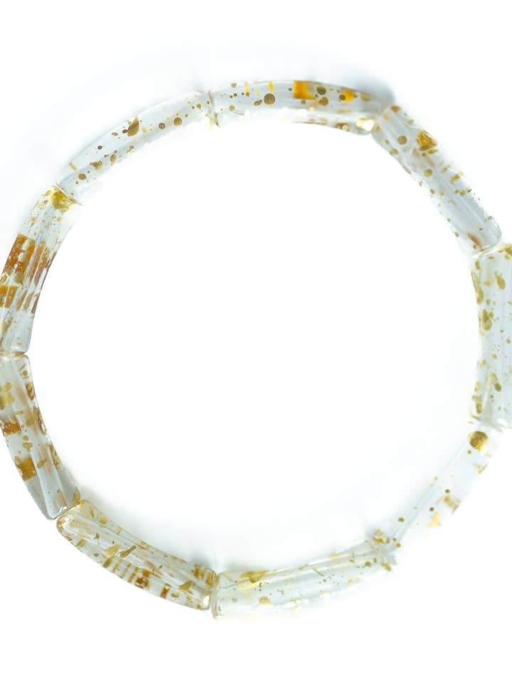 The Gold Splatter Paint Bo for wholesale by Coco's Beads and Co