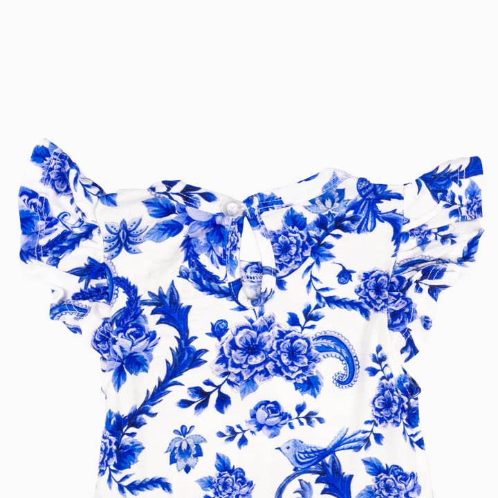 Conjunto de vestido y diadema de porcelana azul para venta al por mayor de Jules and Belle