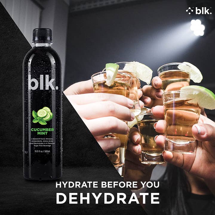 blk. water - Wholesale Sparkling Water - Fulvic Acid Infused Water Cucumber Mint 500 mL blk. (12)