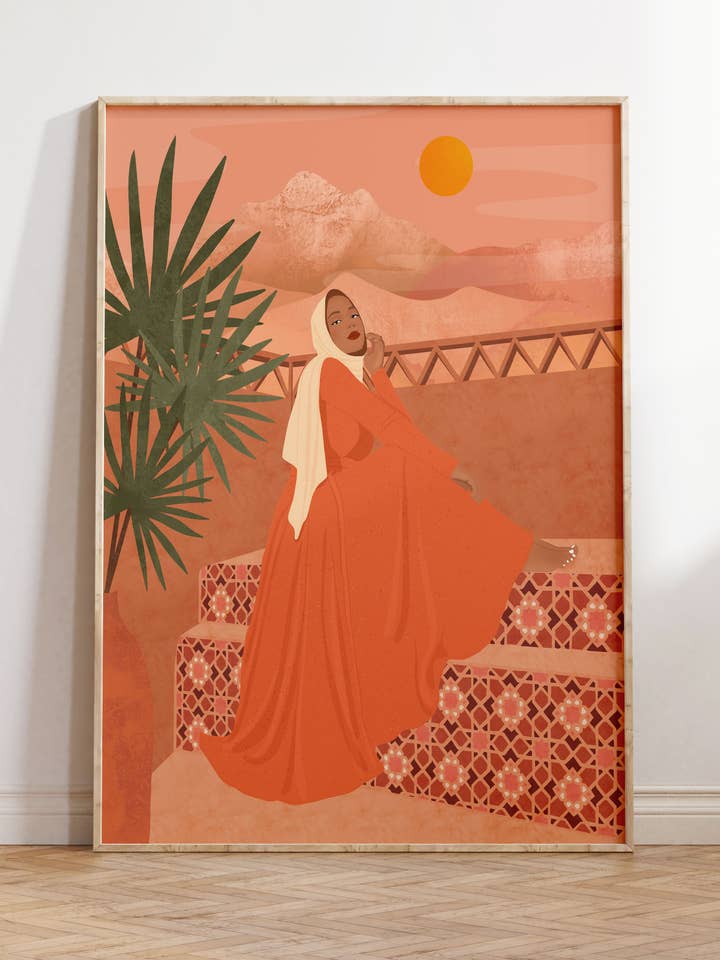 Khadija Kunstdruck für den Großhandel von Illustrations Its Funny Howww Inc