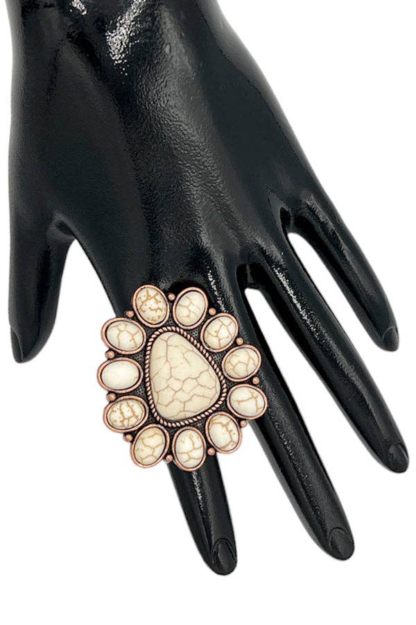Andrea Bijoux - Wholesale Cocktail/Statement Ring - Gemstone Cuff Ring3