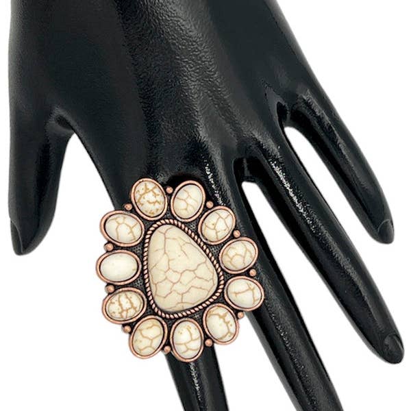 Andrea Bijoux - Wholesale Cocktail/Statement Ring - Gemstone Cuff Ring3