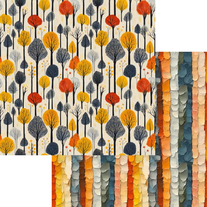 SSC Wholesale - Wholesale Scrapbook - Indigo Fall 12 x 12 Scrapbook Paper & Embellishment Kit by SSC Designs - 3 Kits4