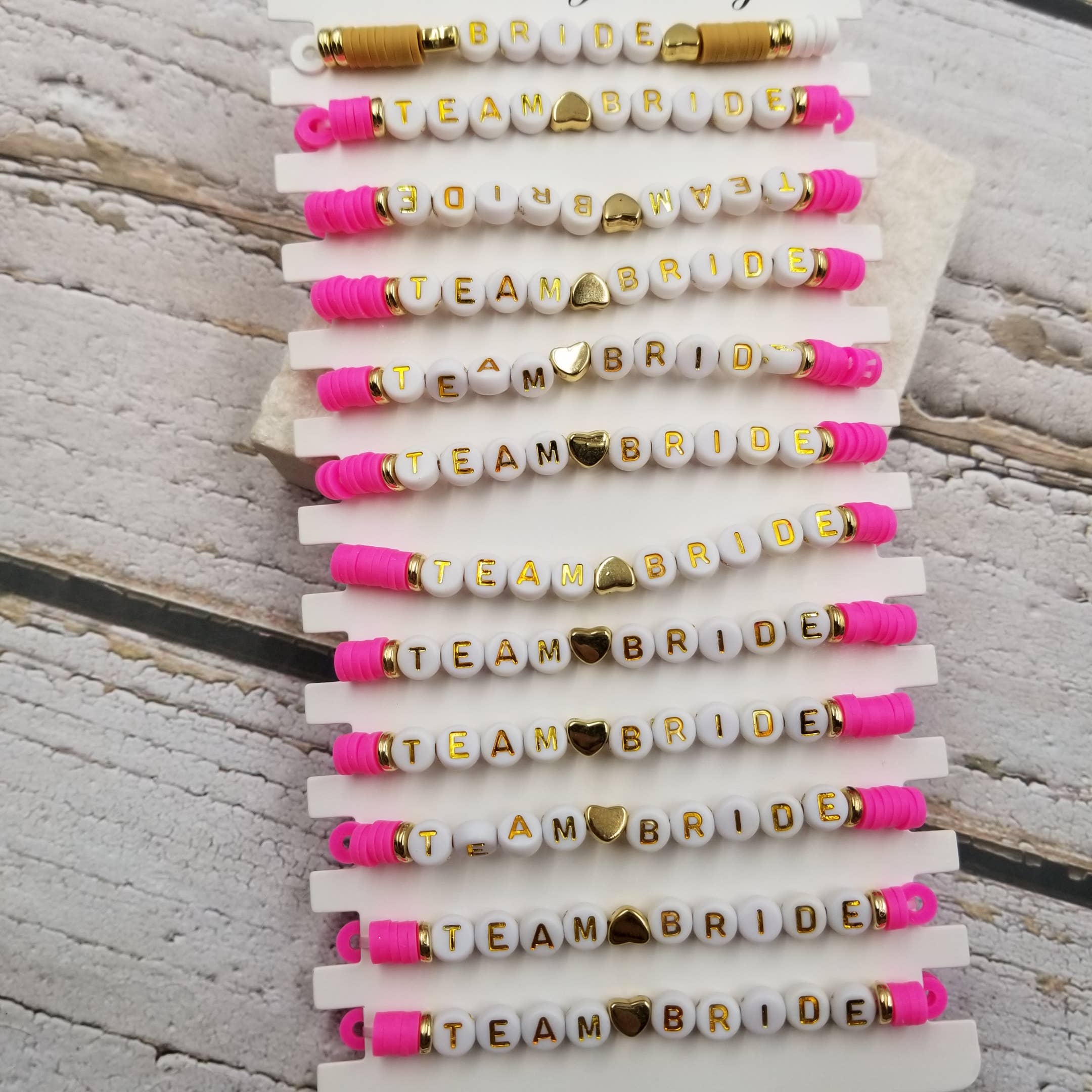 Treasure Wholesale - Wholesale Jewelry Set - Wedding Bride Bridesmaid Clay Bracelet Set Of 121