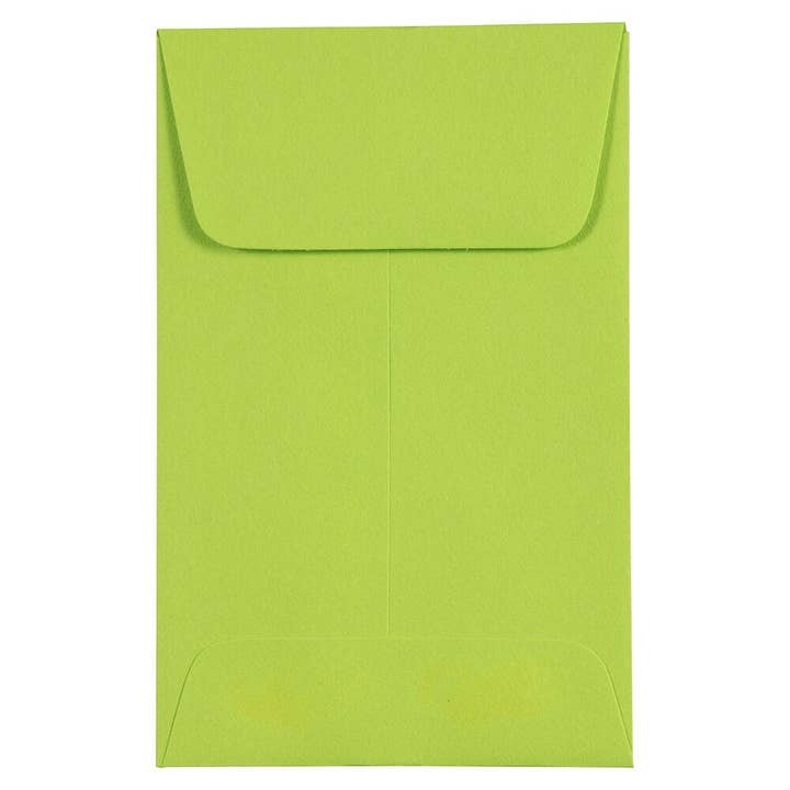 #1 Coin Business Envelopes, 2.25 x 3.5, Lime Recycled, 100 for wholesale by JAM PAPER