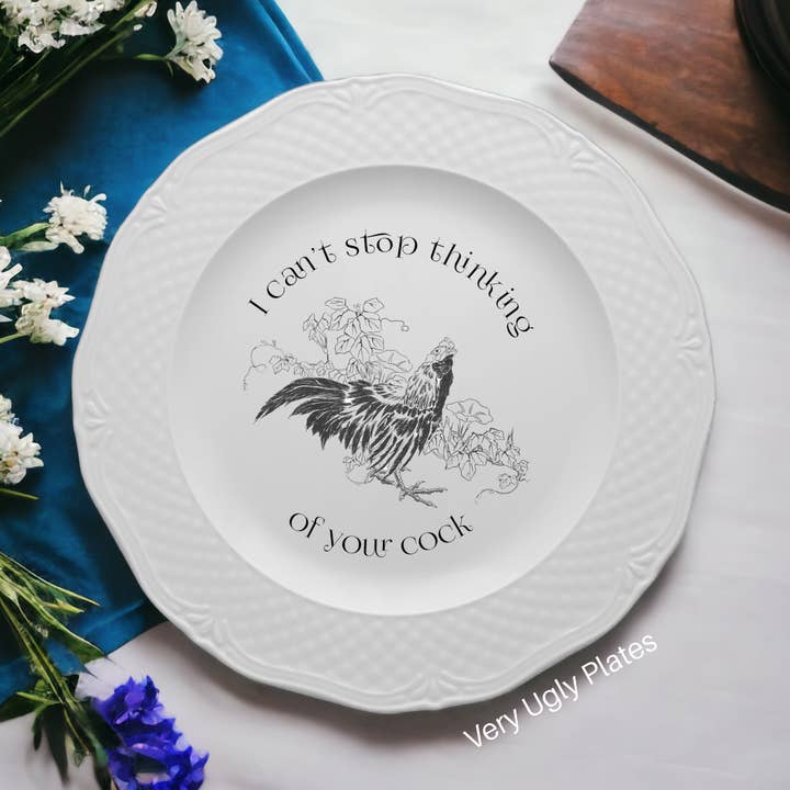 dishwasher and microwave safe dessert plate cock for wholesale by Very Ugly Plates