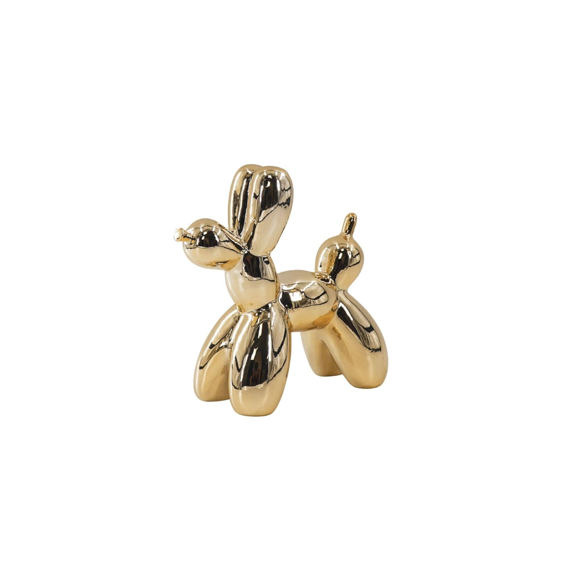 Housevitamin bv - Wholesale Decorative Figurine - Ornament- Balloon Dog Statue- Ceramic- Gold 20x9x19 cm