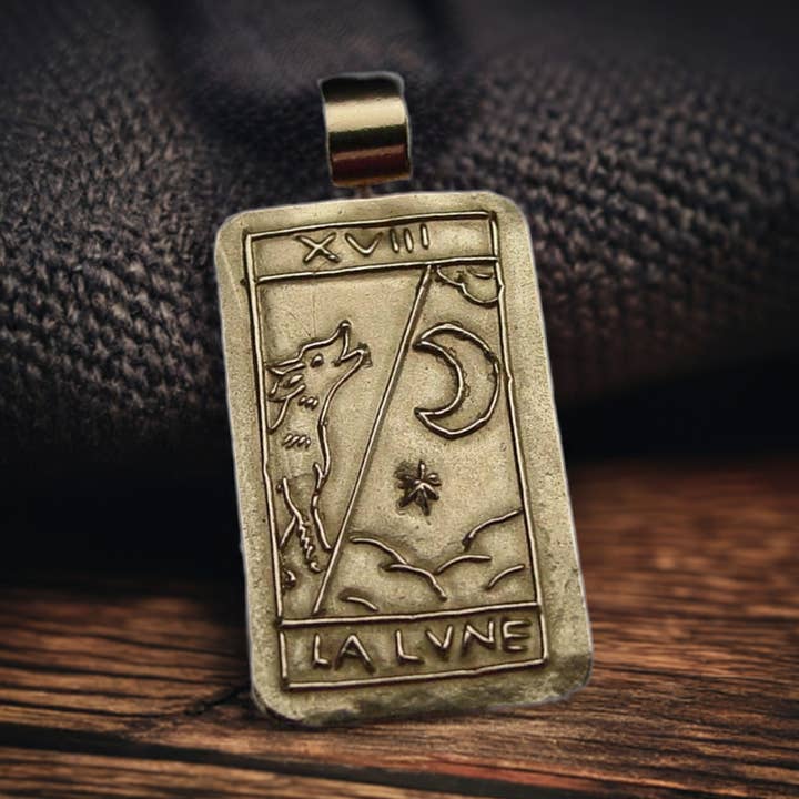 Tarot-kort hänge ~ Månen för wholesale av Vis a Vis Jewelry