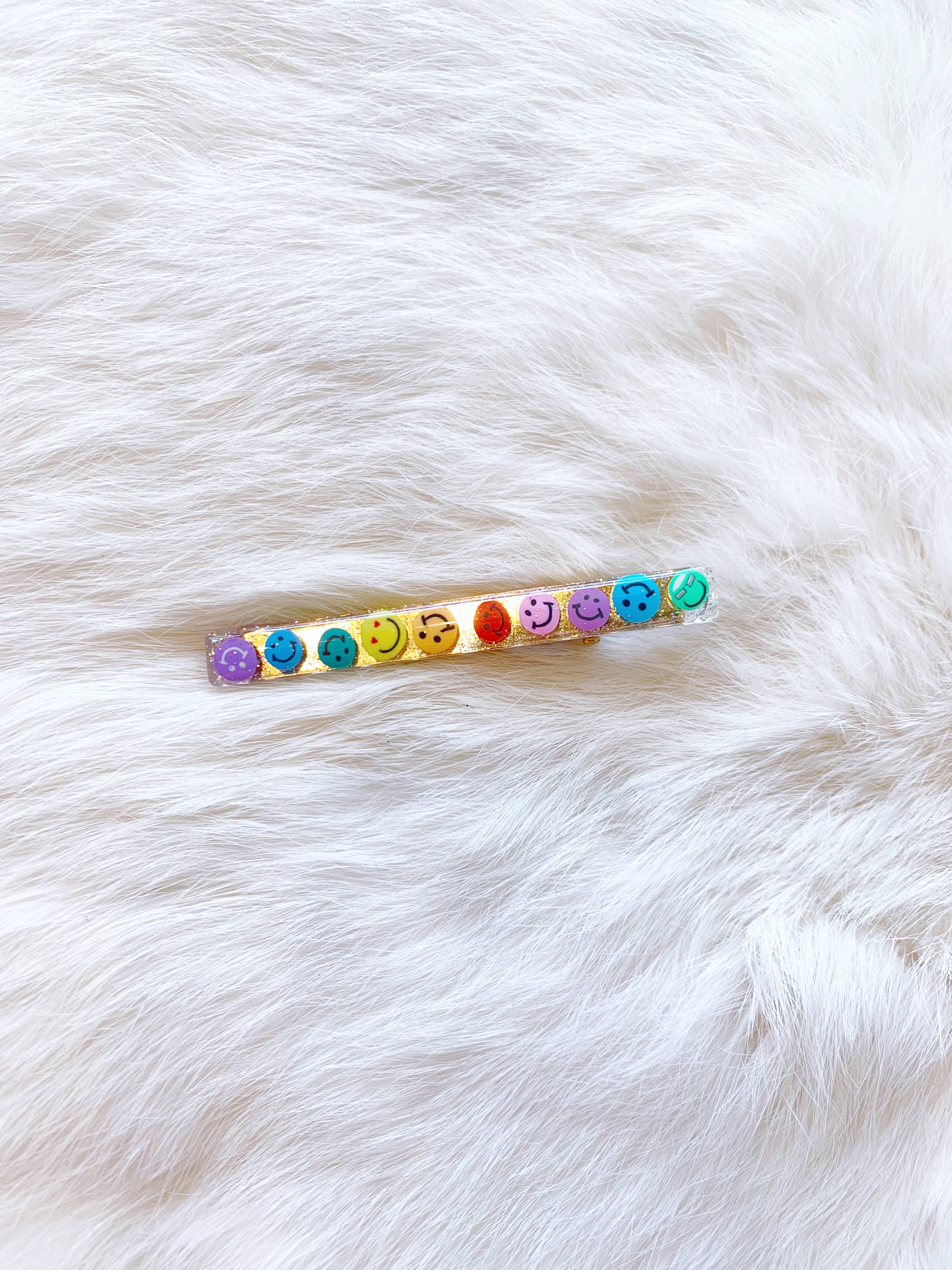 Coco's Musings - Wholesale Hair Clip - Women's - Rainbow Smiley Faces Hair Clips2