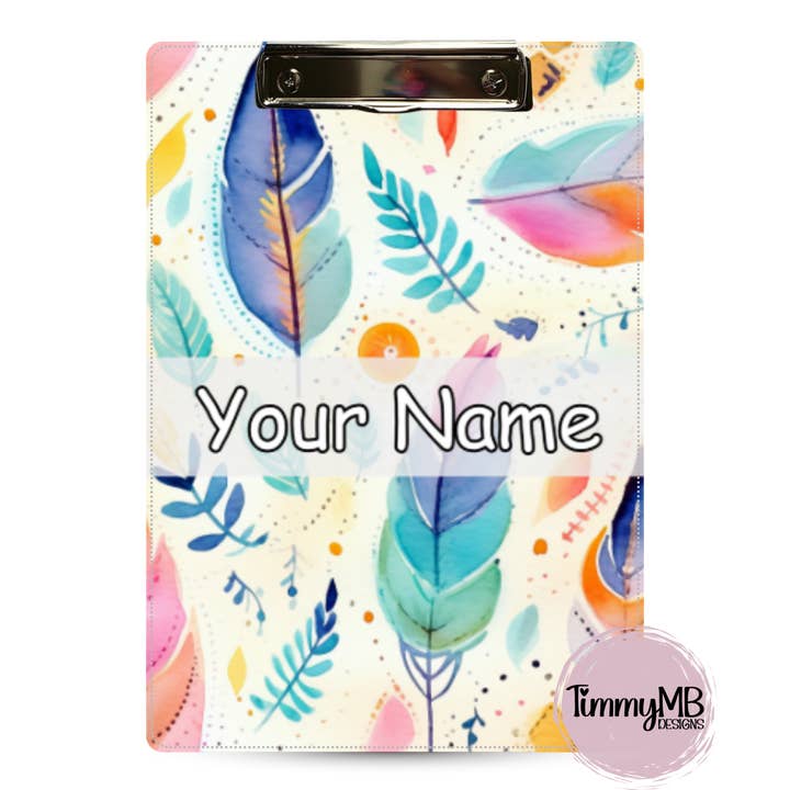 Plumes Pastel - Presse-papiers Personnalisé pour la vente par TimmyMB Designs