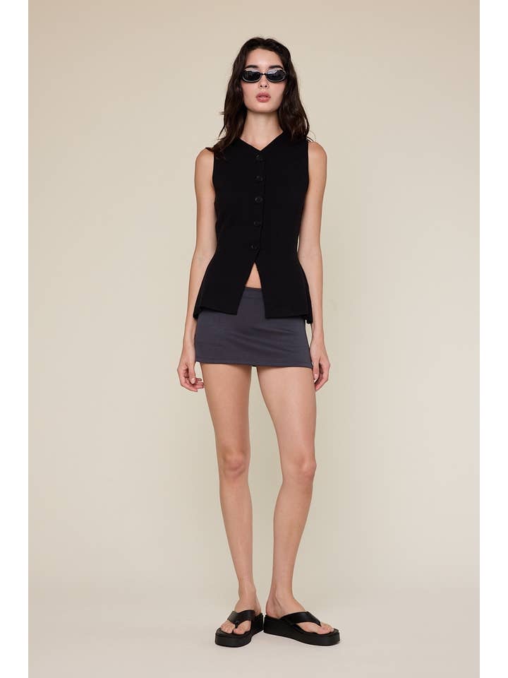 Sky to Moon - Vente Jupe – femme - MINI-JUPE-SHORT UNIE BASSE ÉLASTIQUE UNIE9