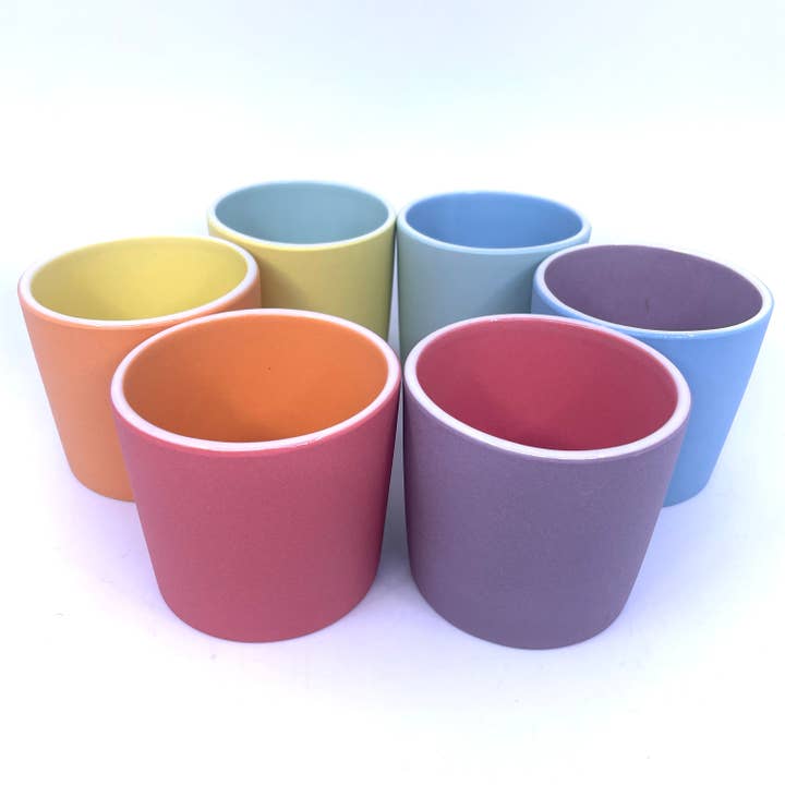 Rainbow Two-Toned Tumblers (sæt med 6) Forudbestil, sendes om 3-4 uger for engroshandel hos Forest Ceramic Co.