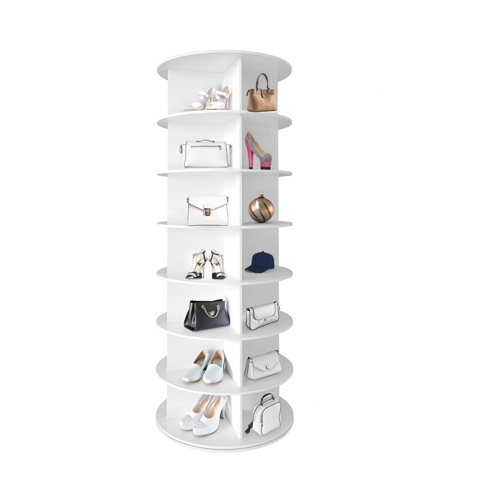 HOMYCASA DESIGN INC - Wholesale Shoe Rack - 7 Tier Rotating Shoe Rack Tower Spinning Storage15