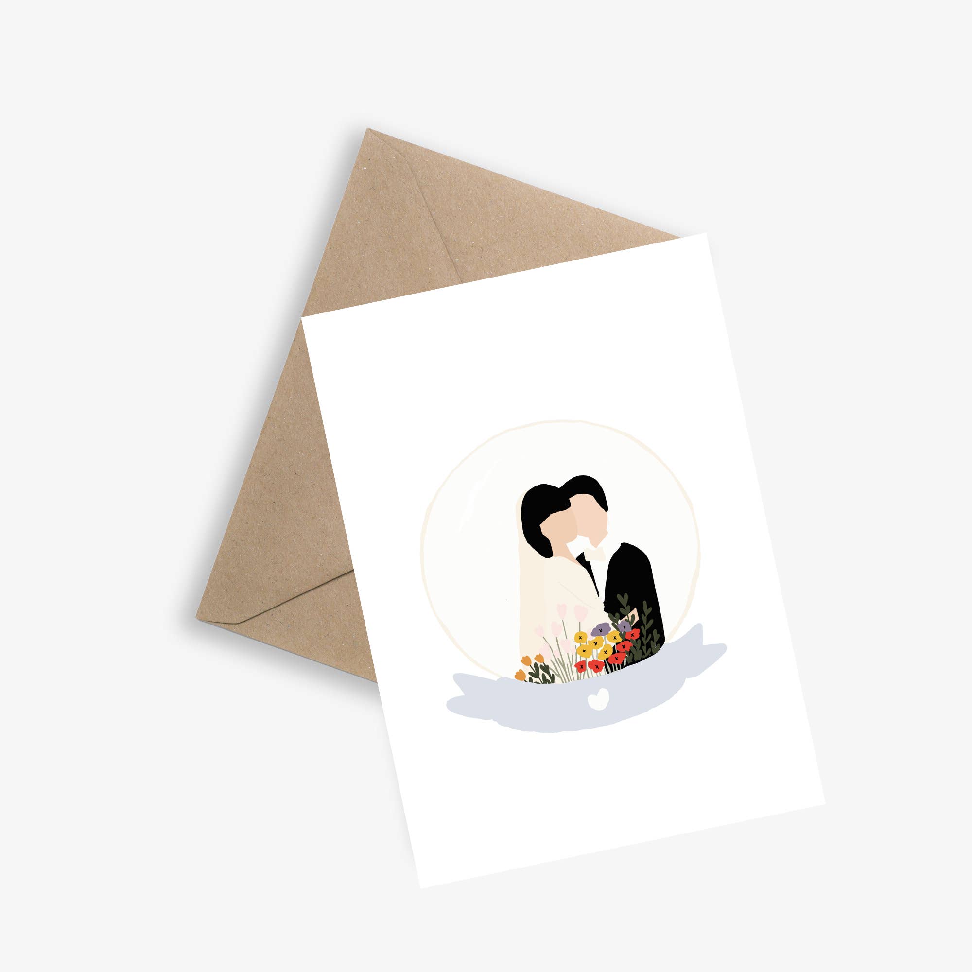 LE PAPIER GRAPHIQUE - Wholesale Wedding Card - Love Under Glass - Simple Wedding Card