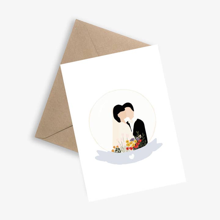 LE PAPIER GRAPHIQUE - Wholesale Wedding Card - Love Under Glass - Simple Wedding Card0