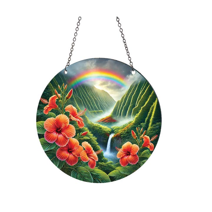 Waipi'o Valley Suncatcher with Chain #SC613 by d'ears for wholesale by d'ears inc.