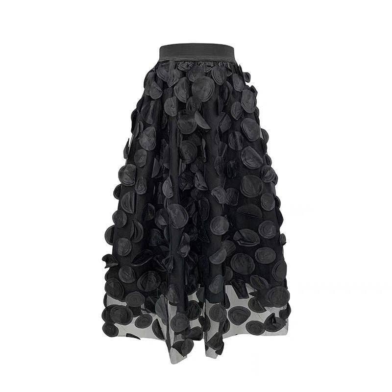UZ Wholesale Store - Wholesale Skirt - Women's - Versatile High-Waisted Polka Dot A-Line Skirt3