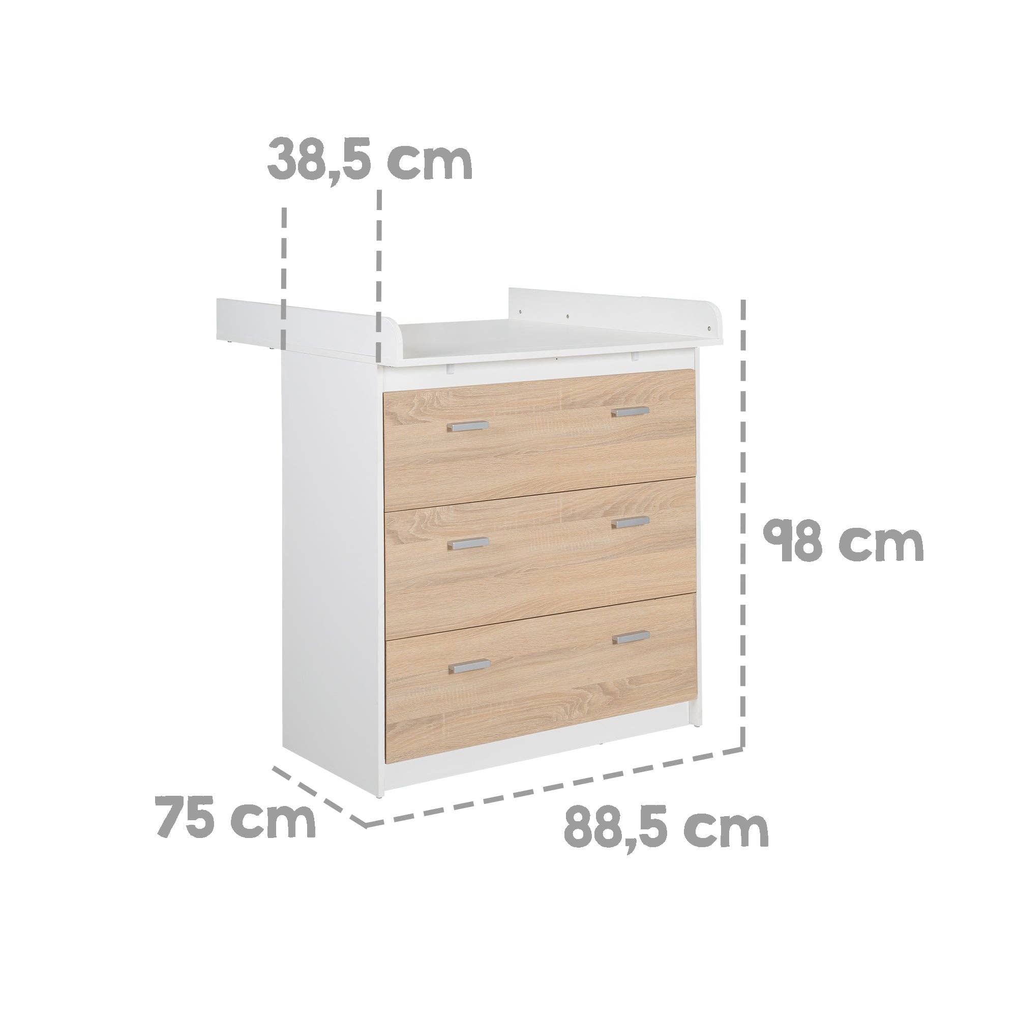 roba kids - Venta al por mayor Mueble de dormitorio - Set de muebles para niños 'Gabriella' de roba kids - 2 piezas: cama y cambiador7