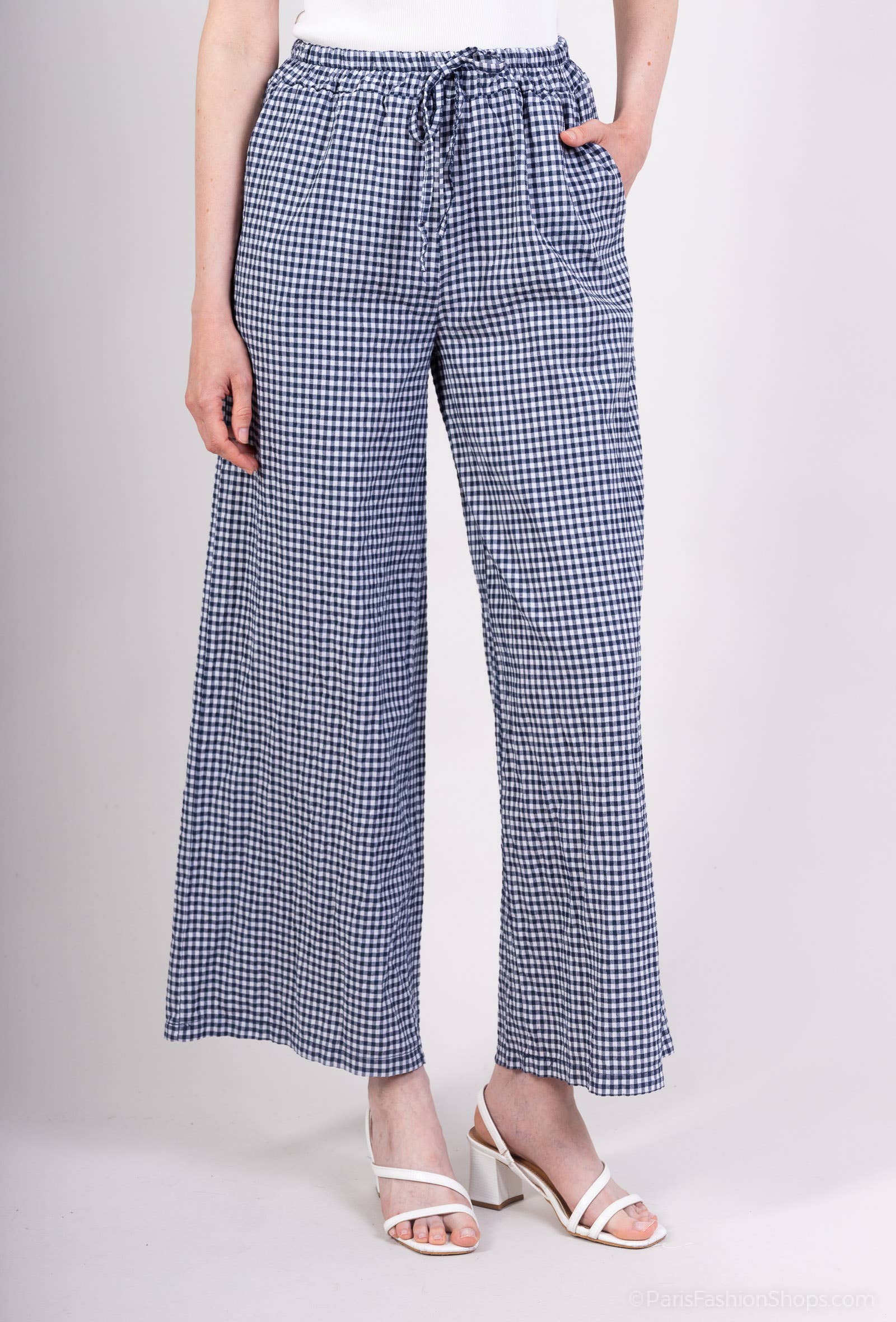 Mimi & Gogo - Wholesale Pants - Women's - Cotton Gingham Pants @5357_PaGazeVichy9