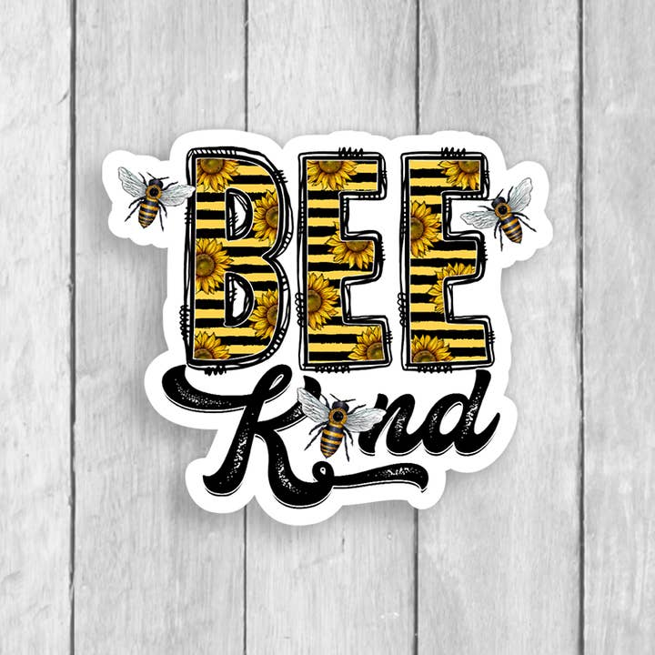 Expression Design Co - Wholesale Sticker - Bee Kind Vinyl Sticker