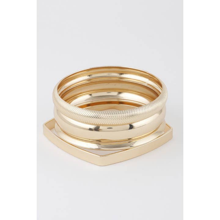 CC Wholesale Clothing - Wholesale Bangle Bracelet - Multi Shiny Silver Layer Bracelet1