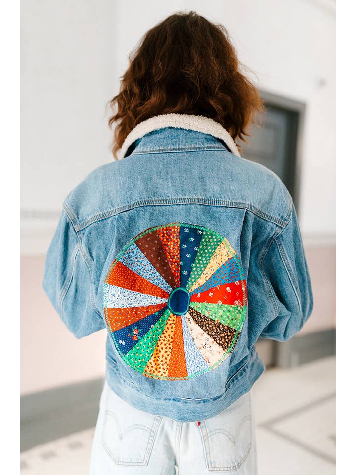 Create Good Company - Wholesale Denim Jacket - Women's - Patchwork Jacket-X Small2
