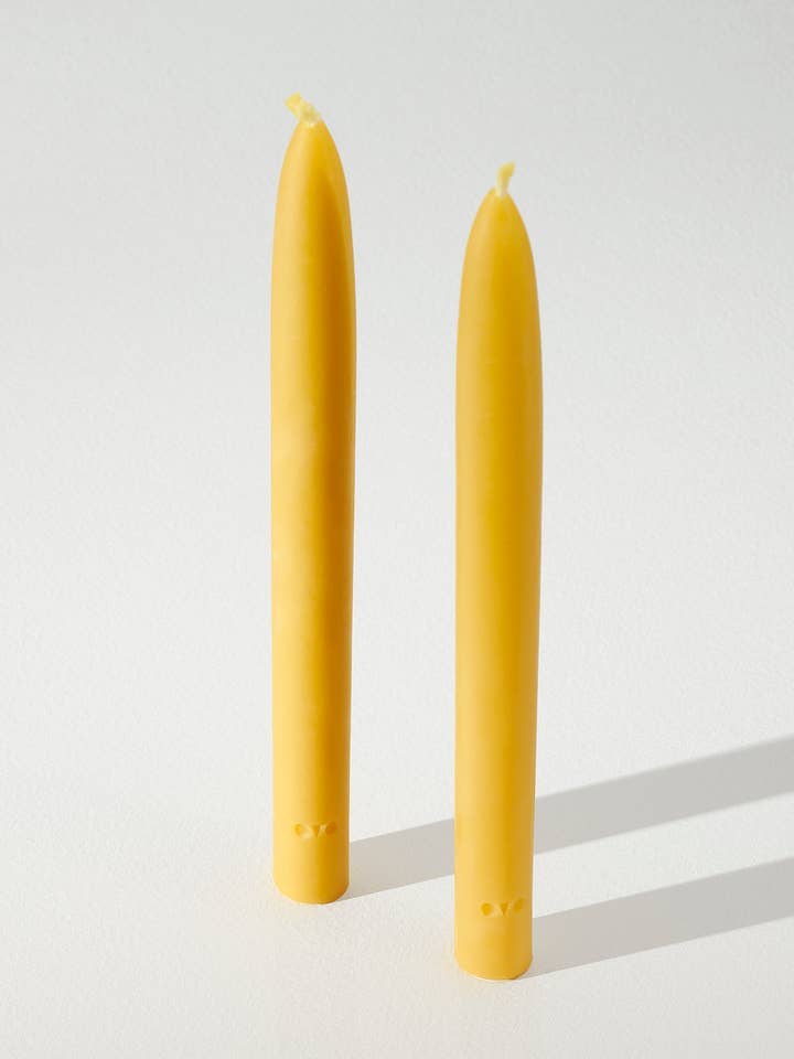Classic Beeswax Tapers, set of two for wholesale by OVO Things
