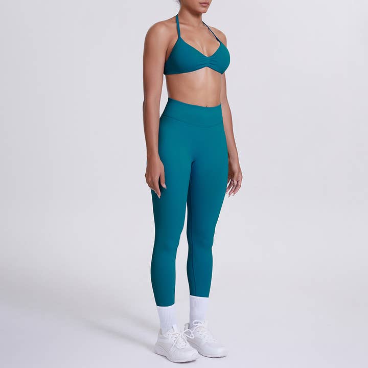 Sodalemon - Wholesale Activewear Set - Women's - Women Yoga Set: High-Waisted Leggings + Halter Neck Bra24