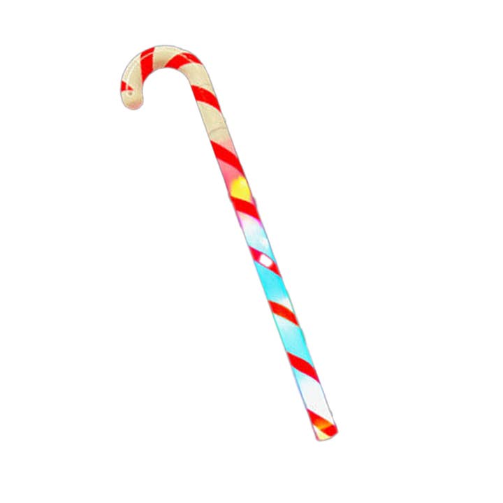 Flashing Peppermint Candy Cane Holiday Wand 18 Inches for wholesale by Blinkee.com, LLC