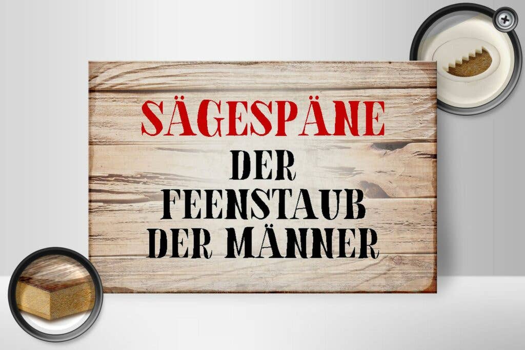 Femer – wholesale Sign – Wooden sign saying 30x20 cm sawdust fairy dust of men decorative sign wooden sign1