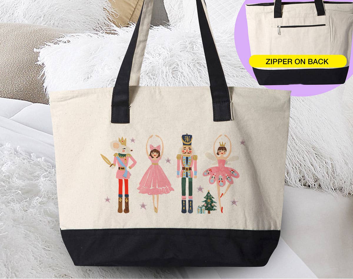 House Of Rodan - Wholesale Tote Bag - Women's - Nutcracker Ballet Christmas Holiday Tote Bag0