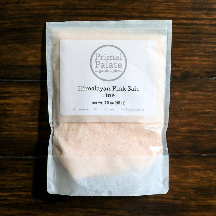 Sacos resseláveis de sal rosa do Himalaia por atacado de Primal Palate