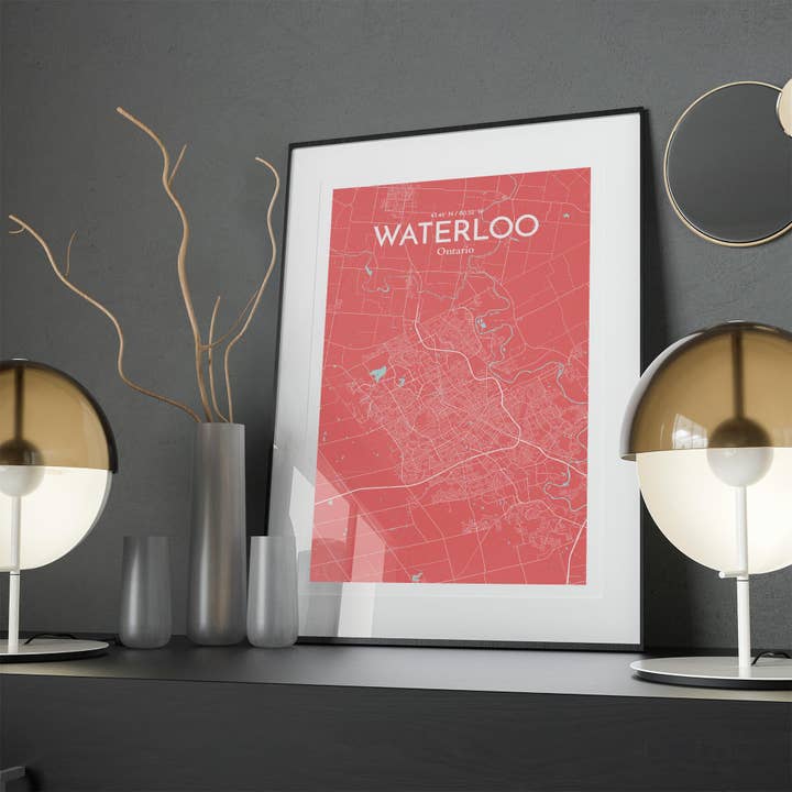 OurPoster.com - Wholesale Poster - Waterloo City Map Poster106