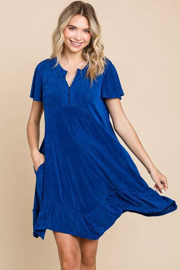 Culture Code - Wholesale Dress - Women's - CRD1501 - UNEVEN RUFFLE HEM FLARE DRESS16