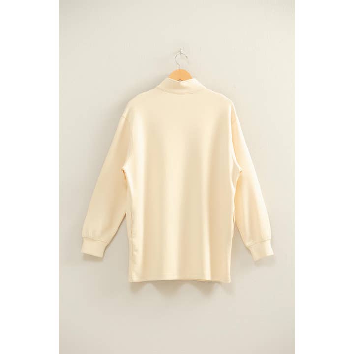 HYFVE - Wholesale Dress - Women's - Double Knit Half Zip Up Long Sleeve Mini Dress5