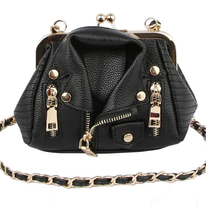 Handbag Factory Corp - Wholesale Crossbody Bag - Women's - Women Motorcycle Biker Jacket Bag Clutch