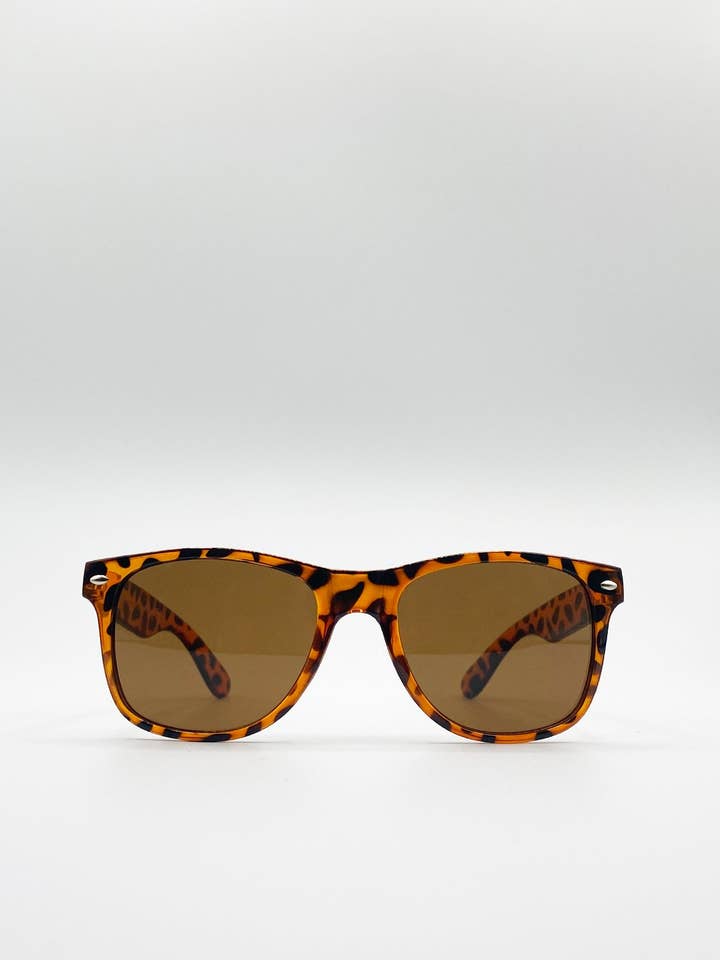 Tortoiseshell Wayfarer Sunglasses with Brown Lenses for wholesale by AFA COLLECTIVE