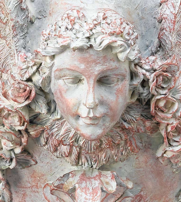 AA Importing - Wholesale Plant Pot - Angel Design Resin Planter Pot, Gray 1