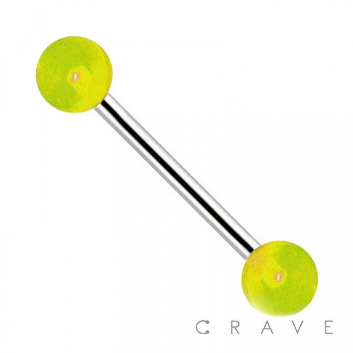 CRAVE BODY JEWELRY - Wholesale Tongue Ring - GLOW IN THE DARK 316L SURGICAL STEEL BARBELL-BB27