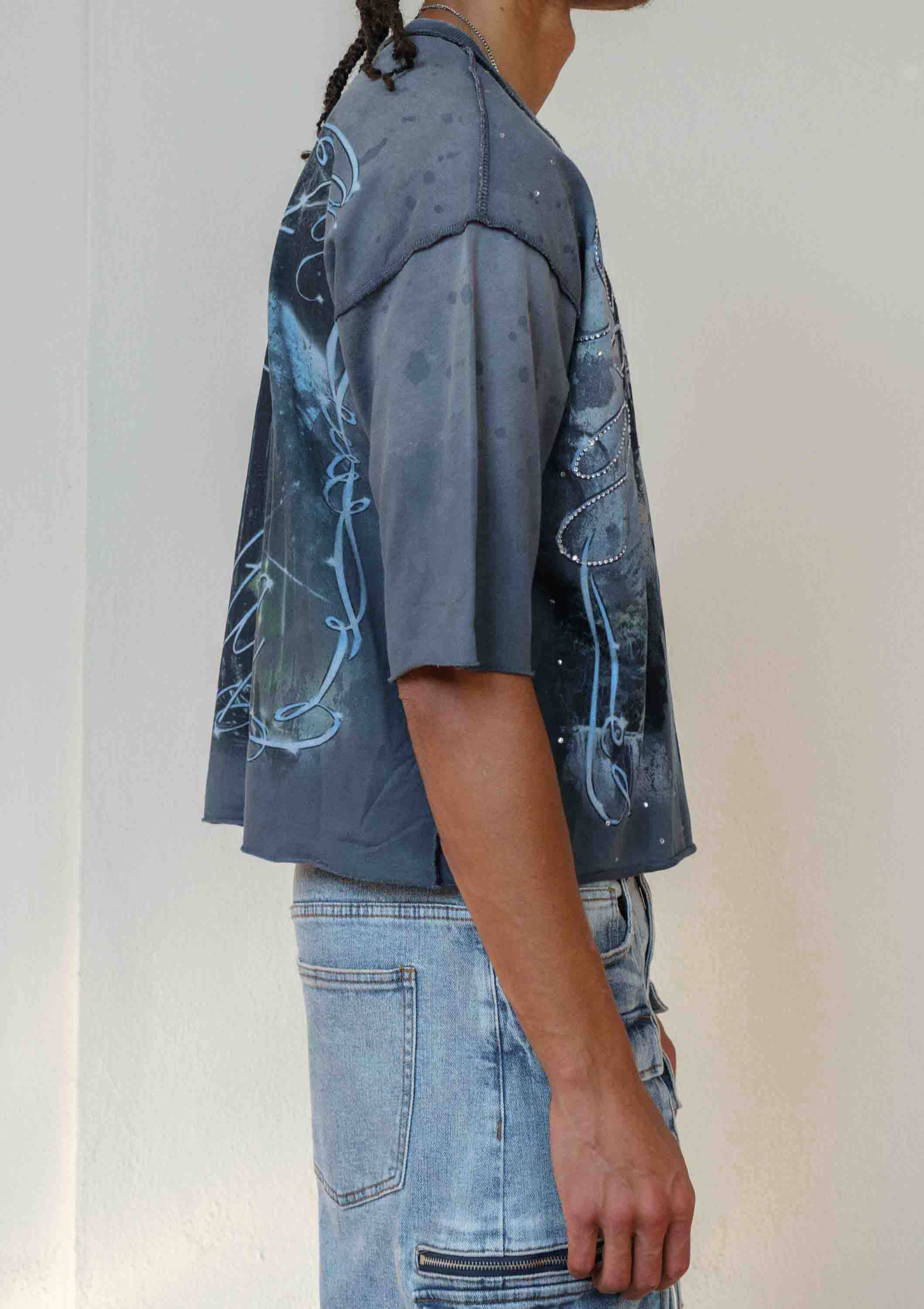 DK GREY LOST UTOPIA UNEARTH CROPPED  TEE for wholesale on Faire4