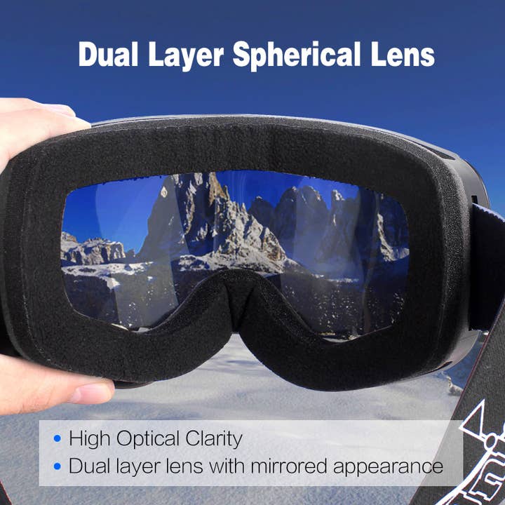Unigear - Wholesale Swim Goggles - Unisex - Unigear Spherical OTG Anti-fog Ski Goggles with UV400 Lens3